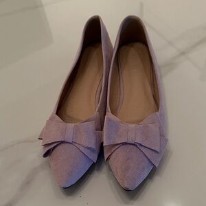 Elegant Lavender Bow Flats